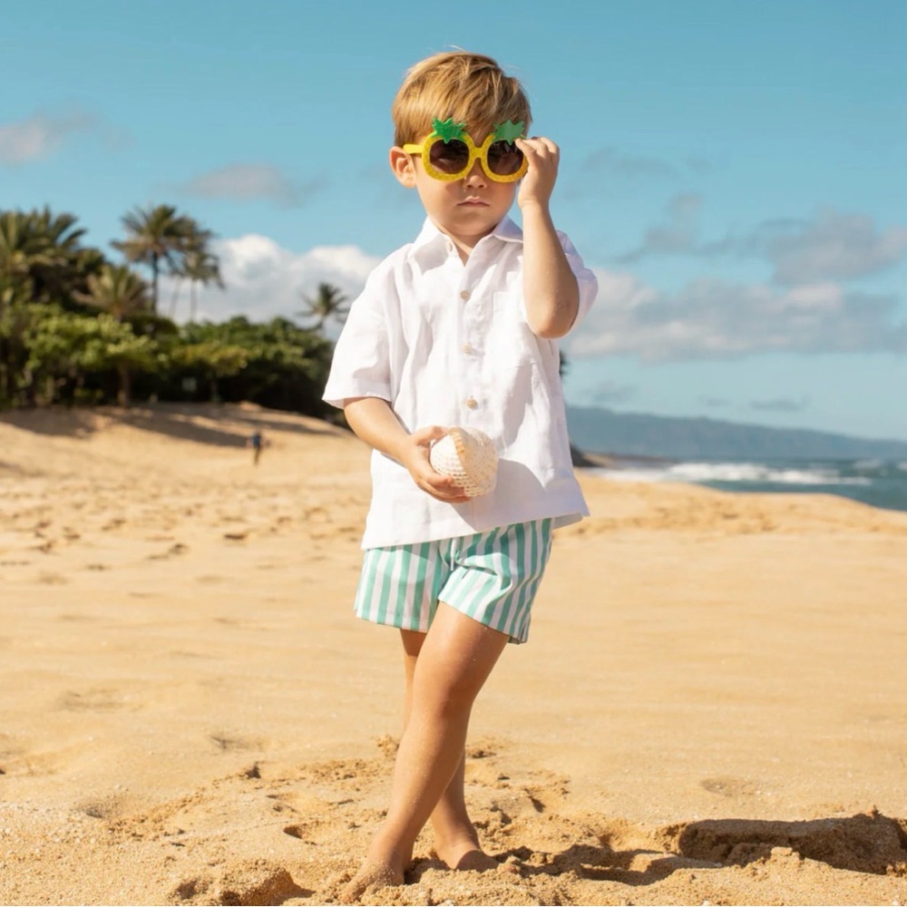 Kenny Flowers White Button Down Shirt for Kids